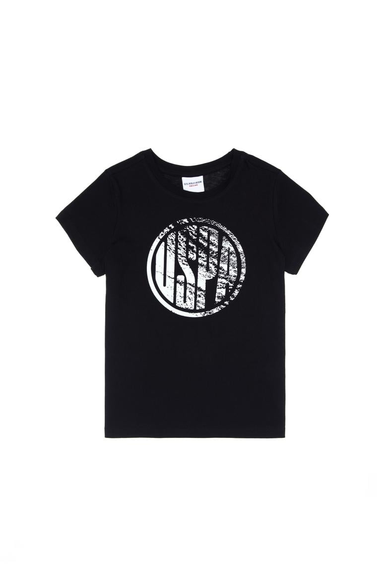 Erkek Çocuk Siyah Basic Bisiklet Yaka Tişört - 50306514085