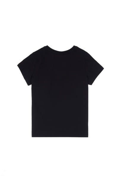 Erkek Çocuk Siyah Basic Bisiklet Yaka Tişört