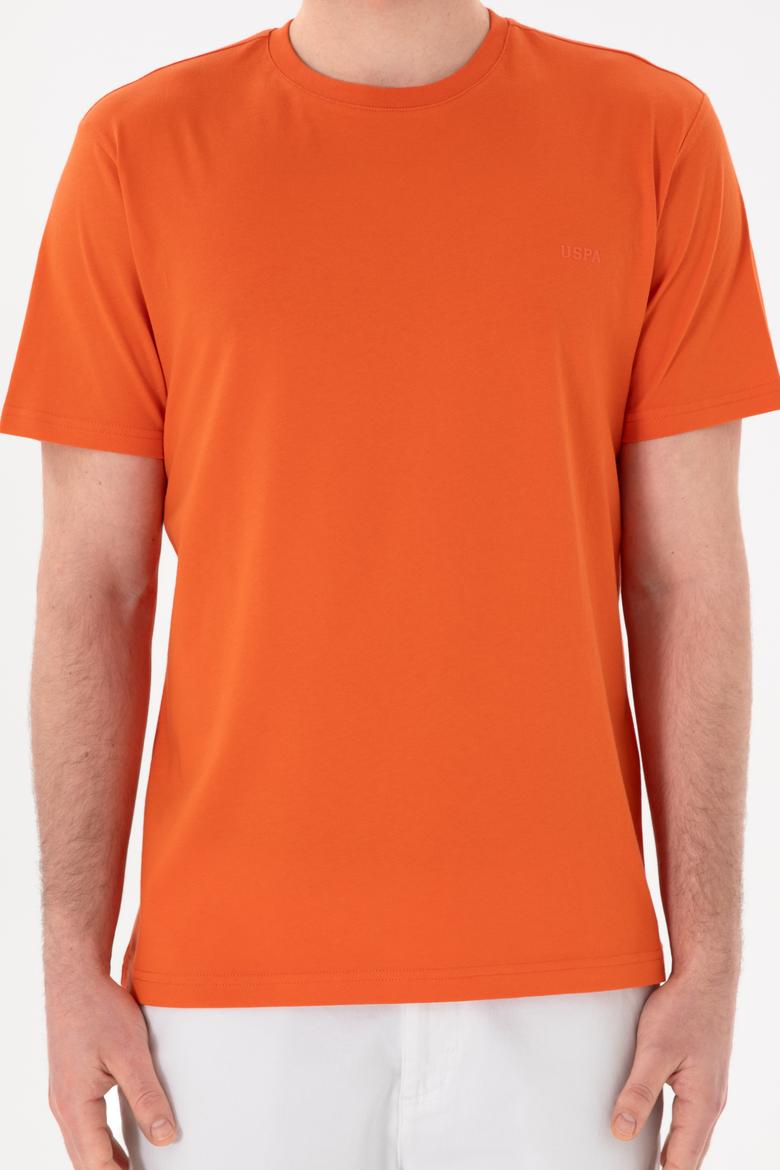 Erkek Regular Fit Bisiklet Yaka Nar Çiçeği Basic Tişört - 50305928141