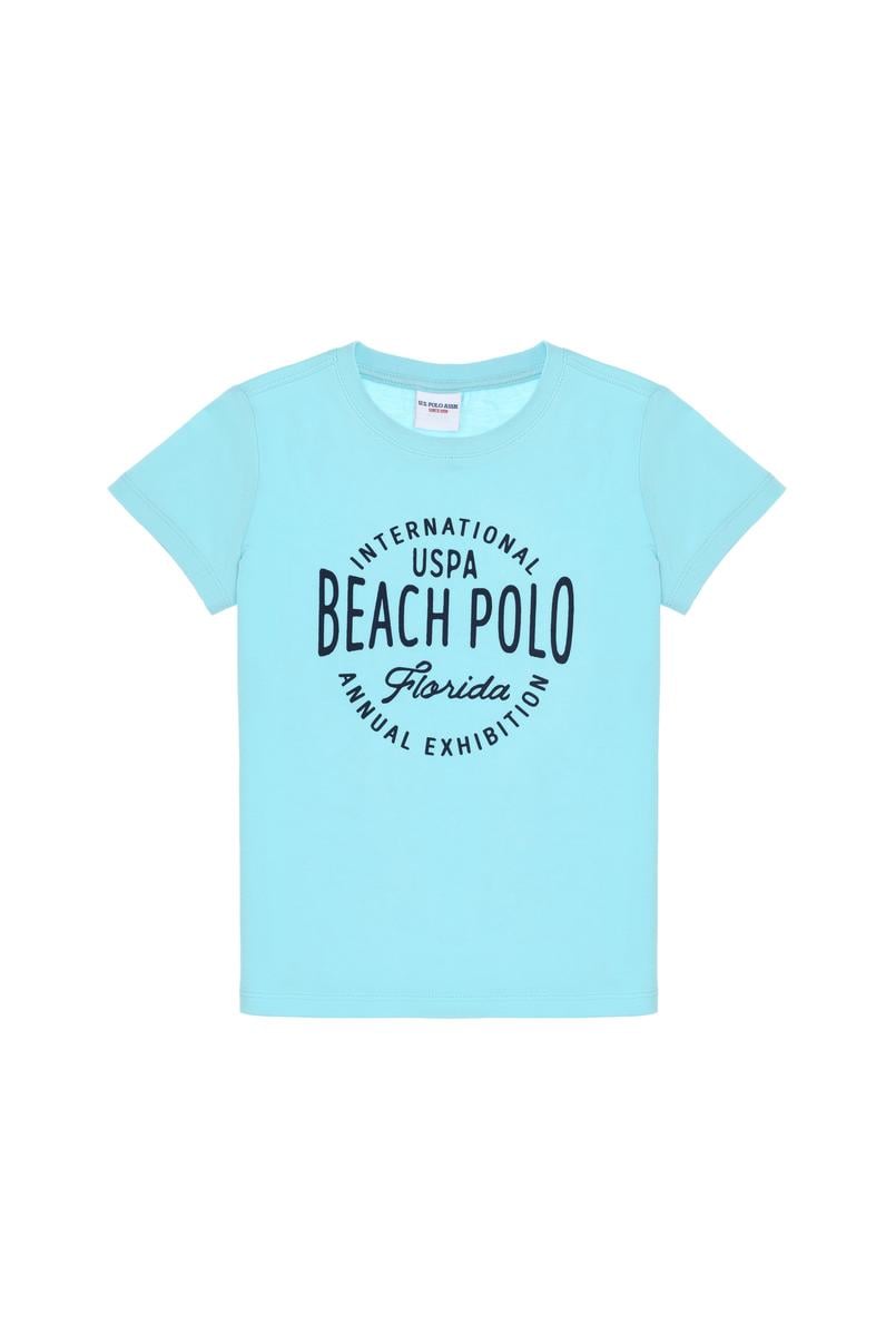 Erkek Çocuk Aqua Bisiklet Yaka Tişört