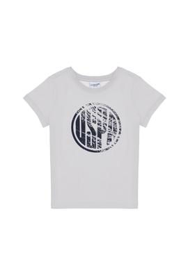 Erkek Çocuk Açık Gri Basic Bisiklet Yaka Tişört - 50306514113