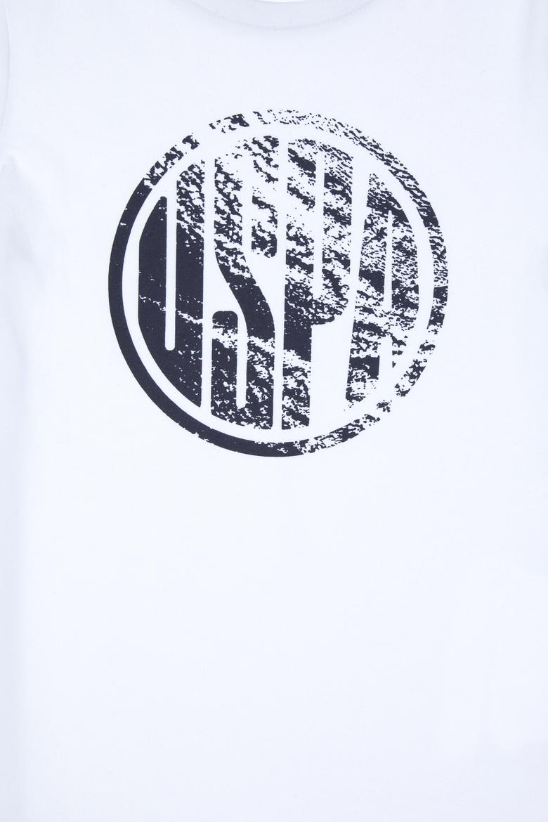 Erkek Çocuk Beyaz Basic Bisiklet Yaka Tişört - 50306514012