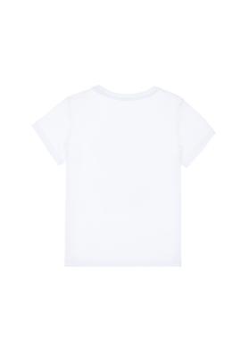 Erkek Çocuk Beyaz Basic Bisiklet Yaka Tişört - 50306514012