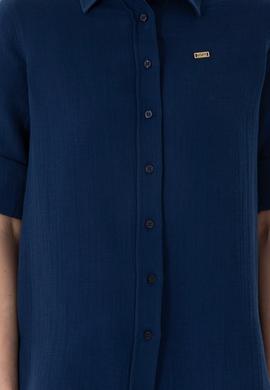 Kadın Lacivert Uzun Kollu Tunik Gömlek - 50306473010