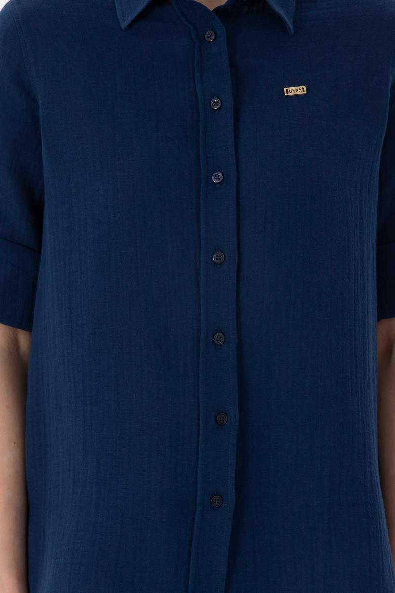 Kadın Lacivert Uzun Kollu Tunik Gömlek - 50306473010