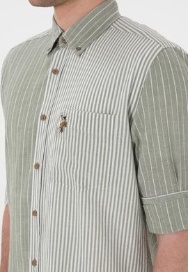 Erkek Koyu Haki Uzun Kollu Gömlek - 50299594006