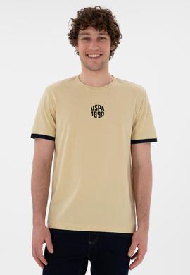 Erkek Regular Fit Bisiklet Yaka Açık Haki Tişört - 50306900019