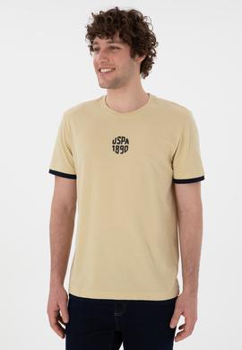 Erkek Regular Fit Bisiklet Yaka Açık Haki Tişört - 50306900019