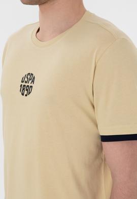 Erkek Regular Fit Bisiklet Yaka Açık Haki Tişört - 50306900019