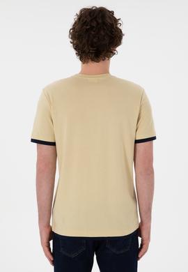 Erkek Regular Fit Bisiklet Yaka Açık Haki Tişört - 50306900019