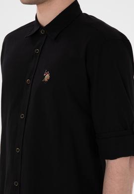 Erkek Siyah Uzun Kollu Basic Gömlek - 50297868106