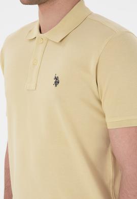 Erkek Slim Fit Polo Yaka Açık Haki Basic Tişört - 50297984324