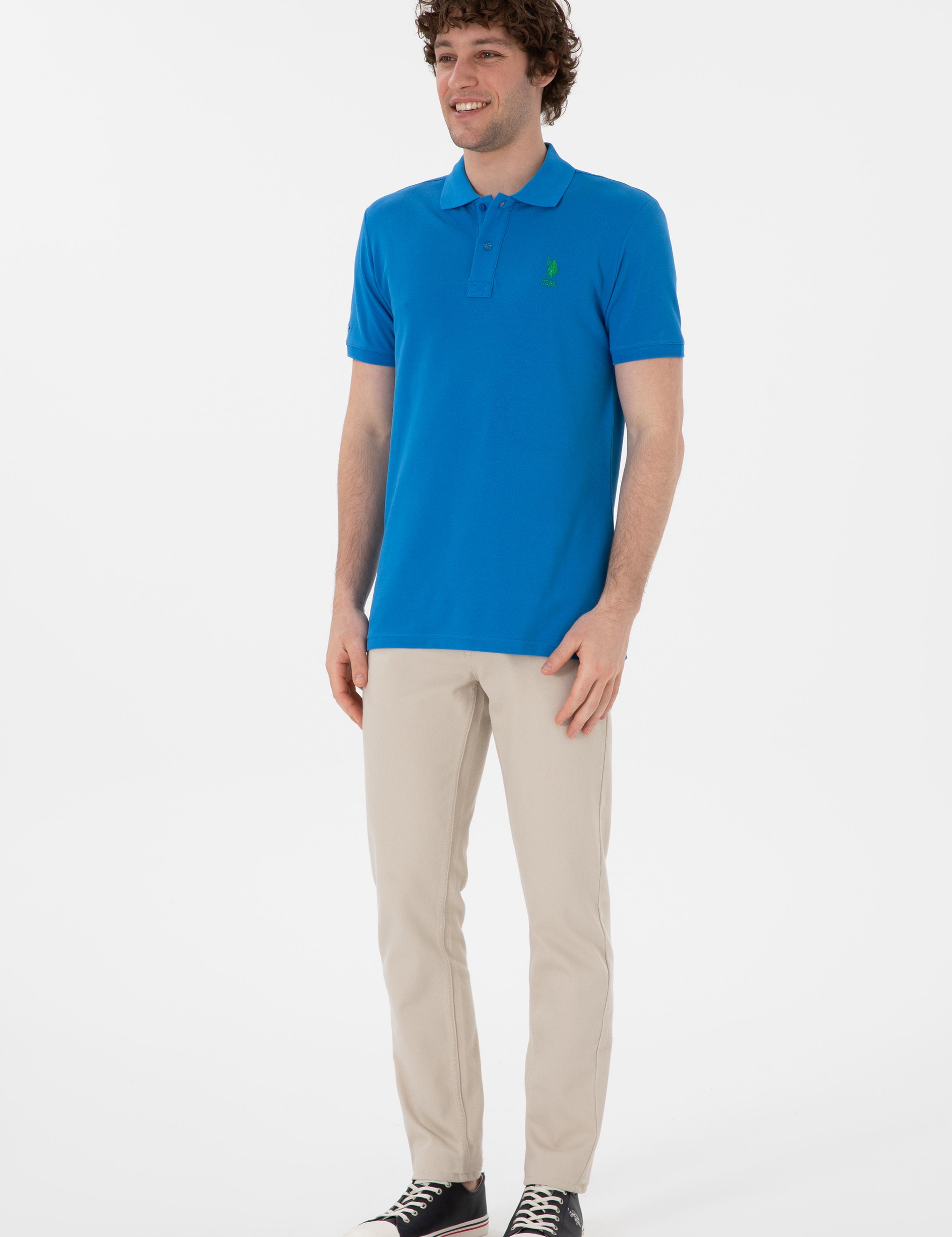 پولوشرت آستین کوتاه اندامی یقه پیراهنی مردانه یو اس پولو | U.S. Polo Assn. - تصویر 4
