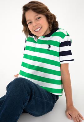 Erkek Çocuk Yeşil Polo Yaka Tişört - 50284812008