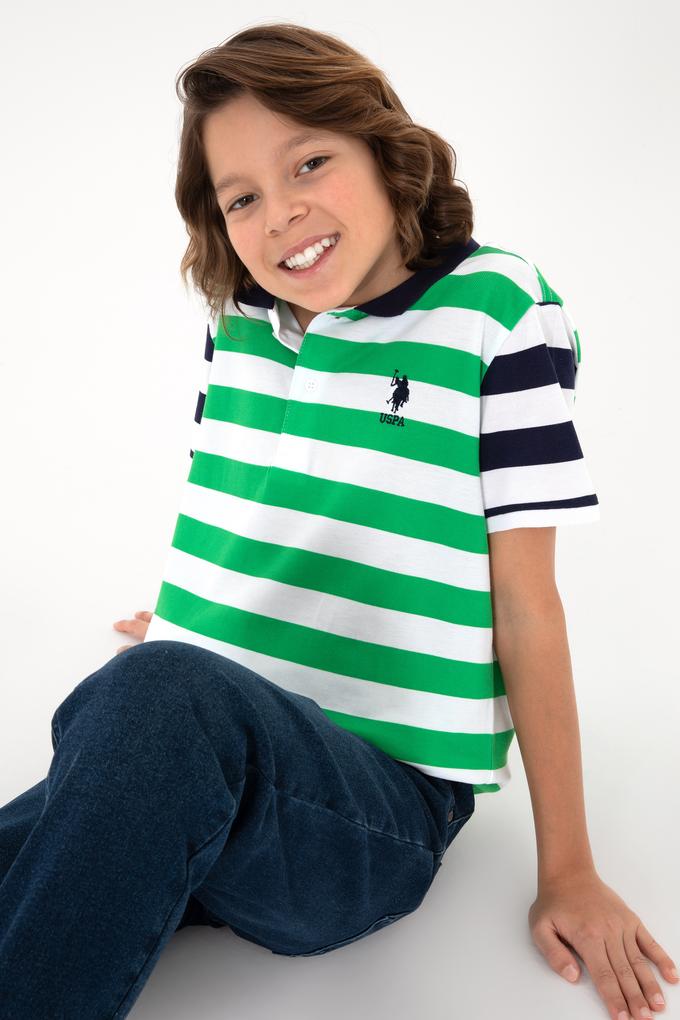 Erkek Çocuk Yeşil Polo Yaka Tişört