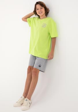 Erkek Çocuk Gri Melanj Örme Şort - 50288130031