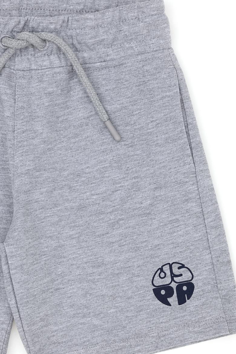 Erkek Çocuk Gri Melanj Örme Şort - 50288130031