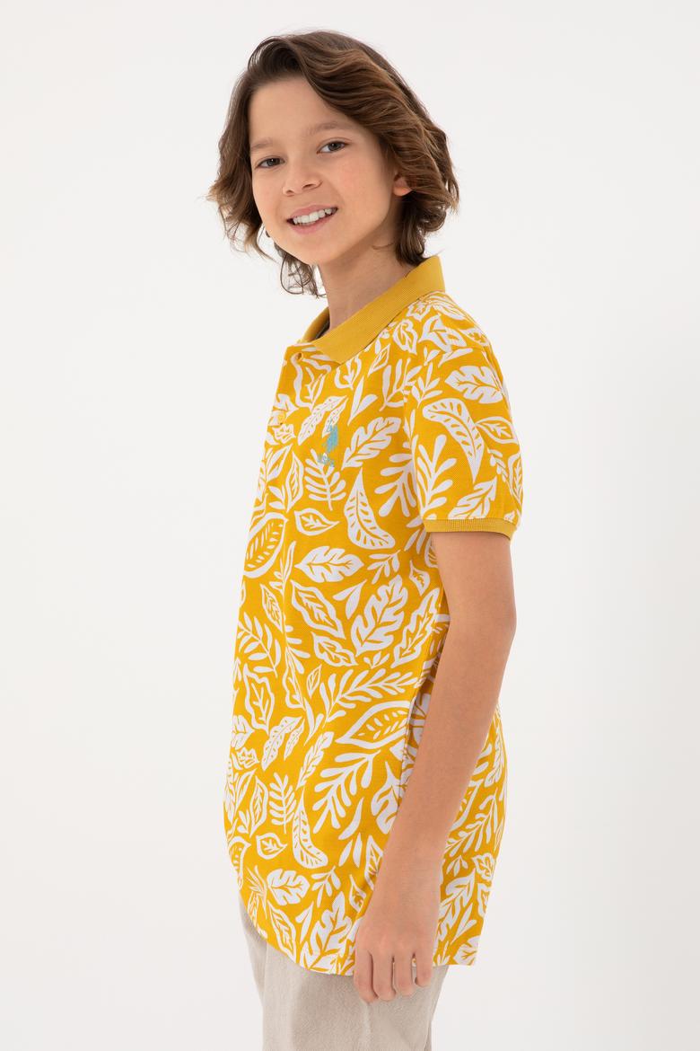 Erkek Çocuk Safran Polo Yaka Tişört