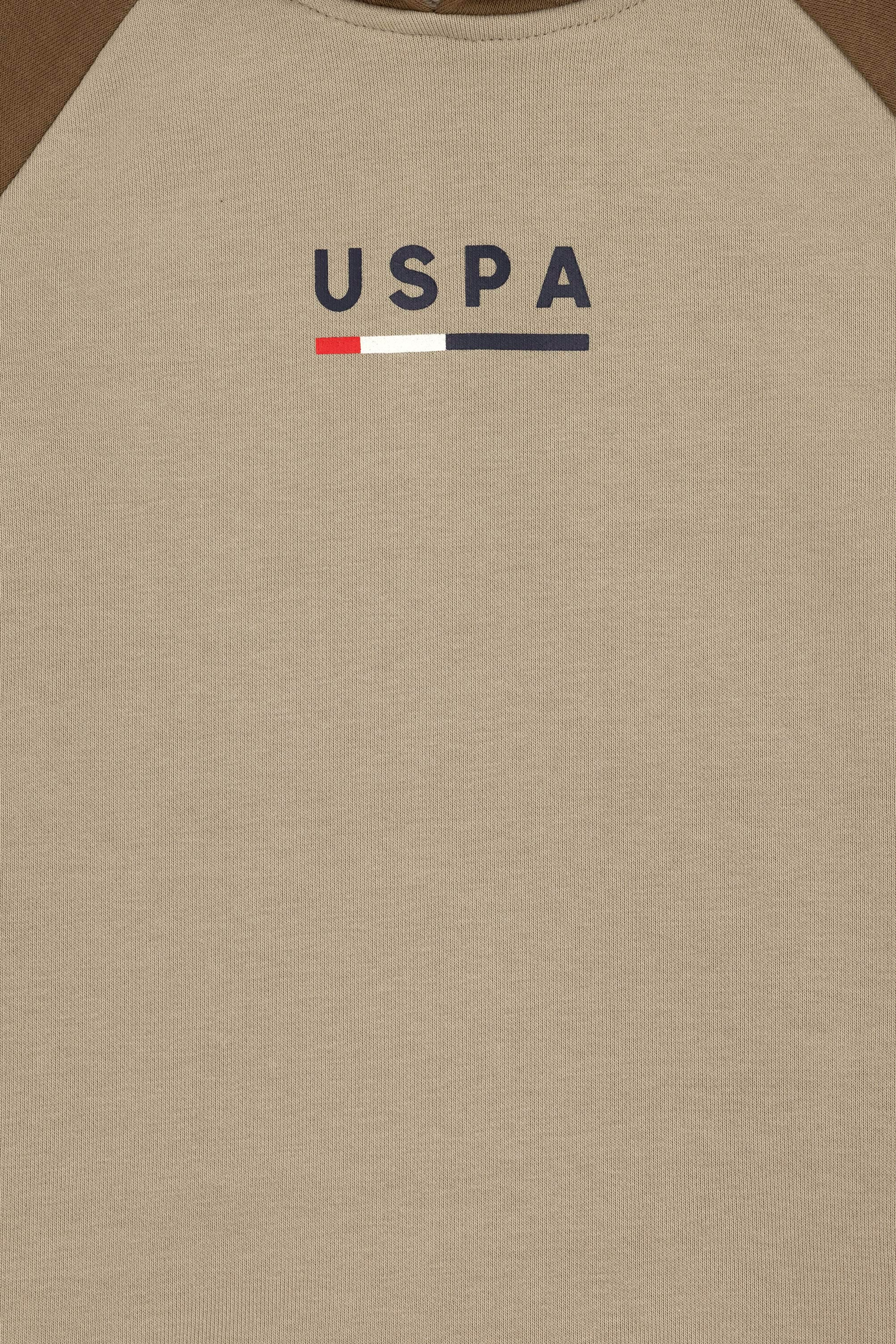 Erkek Çocuk Açık Haki Kapüşonlu Sweatshirt - Image 5