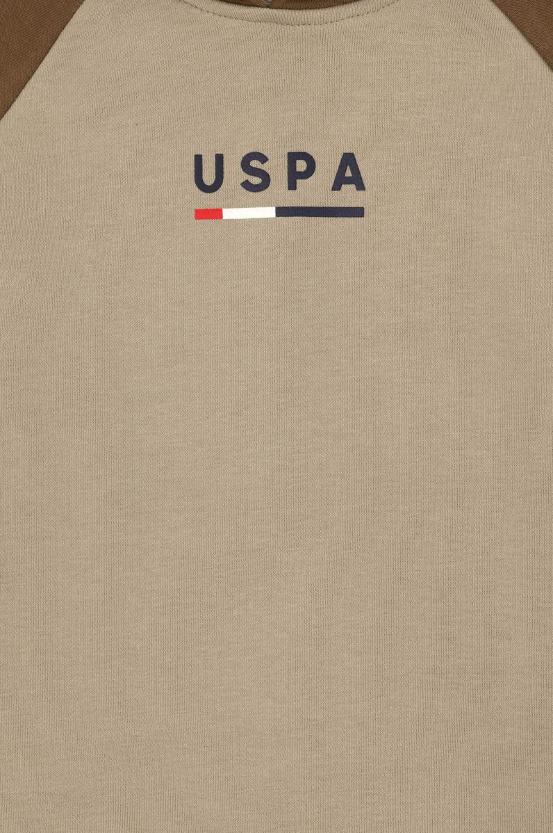 Erkek Çocuk Açık Haki Kapüşonlu Sweatshirt