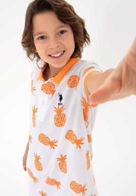 Erkek Çocuk Beyaz Polo Yaka Tişört - 50288129002