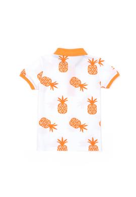 Erkek Çocuk Beyaz Polo Yaka Tişört - 50288129002