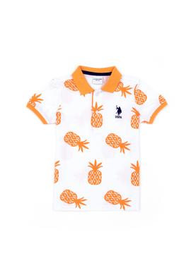 Erkek Çocuk Beyaz Polo Yaka Tişört - 50288129002