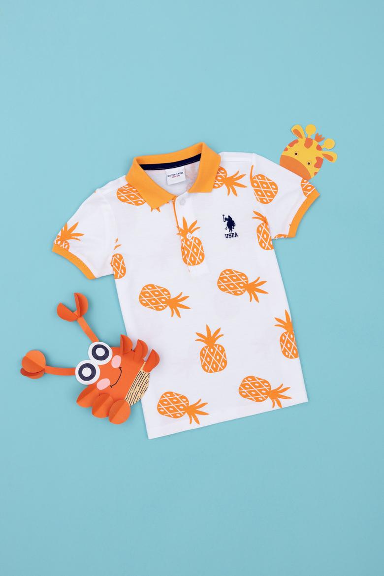 Erkek Çocuk Beyaz Polo Yaka Tişört - 50288129002