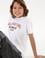 Erkek Çocuk Beyaz Bisiklet Yaka Tişört