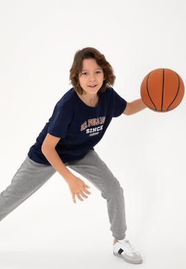 Erkek Çocuk Lacivert Bisiklet Yaka Tişört - 50295397022