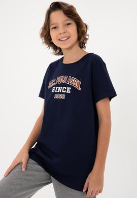 Erkek Çocuk Lacivert Bisiklet Yaka Tişört - 50295397022