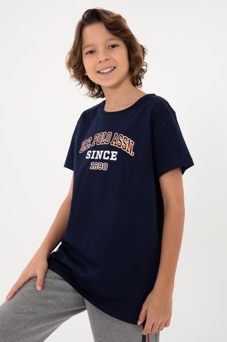 Erkek Çocuk Lacivert Bisiklet Yaka Tişört