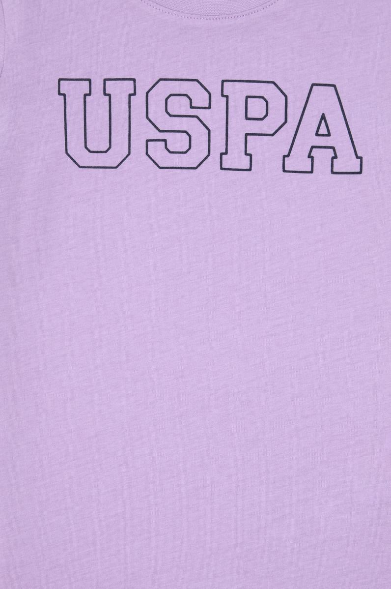 Erkek Çocuk Lila Basic Bisiklet Yaka Tişört