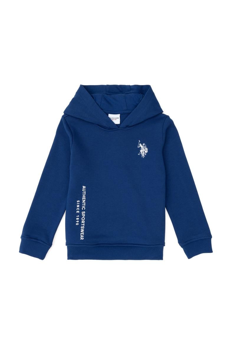 Erkek Çocuk İndigo Kapüşonlu Sweatshirt - 50293519003