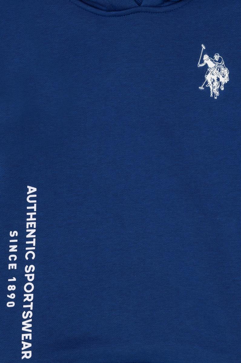 Erkek Çocuk İndigo Kapüşonlu Sweatshirt