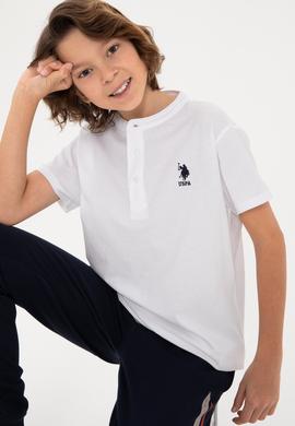 Erkek Çocuk Beyaz Basic Tişört - 50295504082