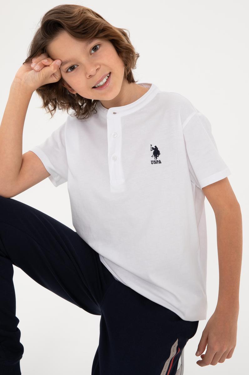 Erkek Çocuk Beyaz Basic Tişört