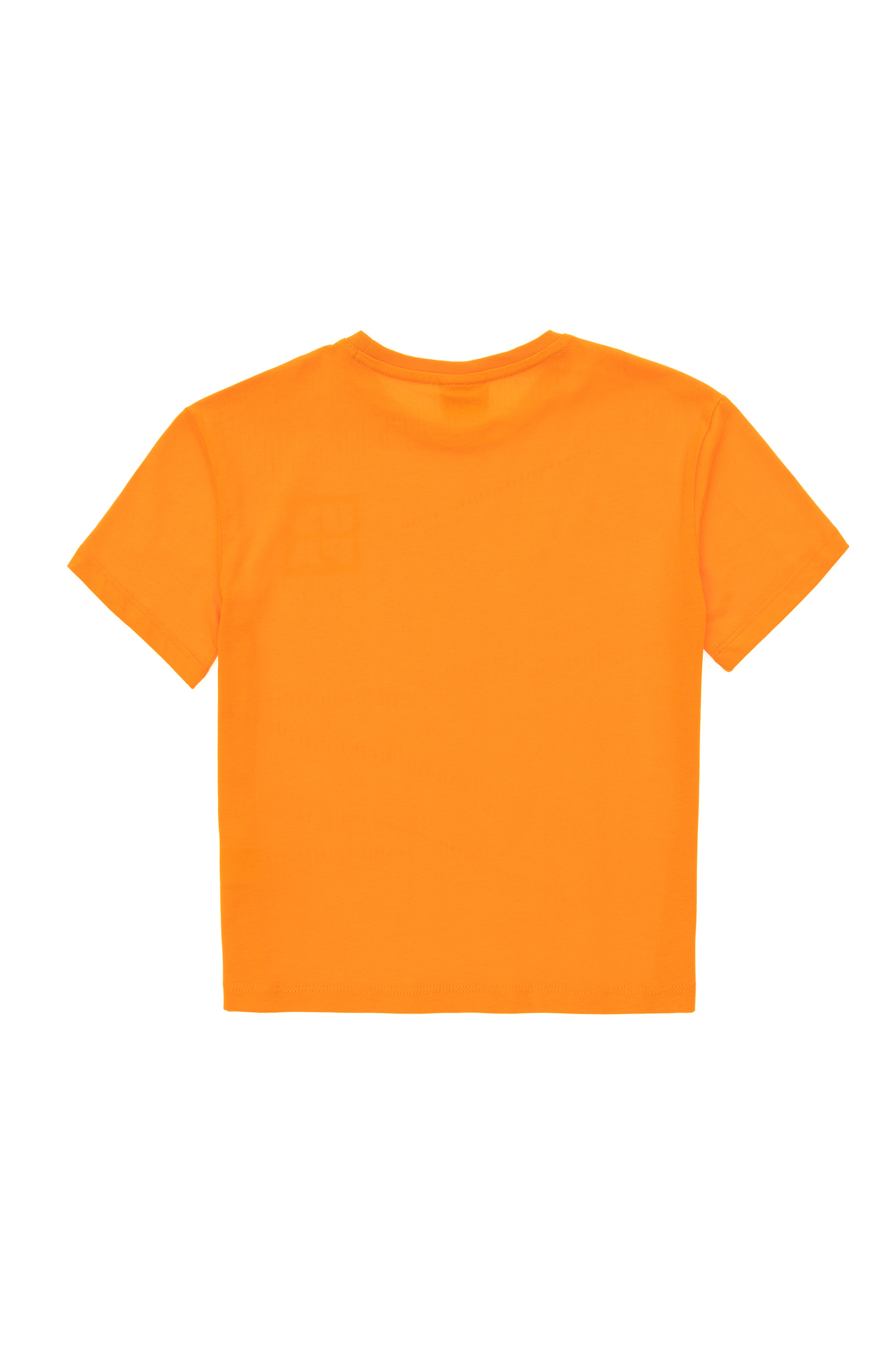 Erkek Çocuk Turuncu Oversize Bisiklet Yaka Tişört - Image 4