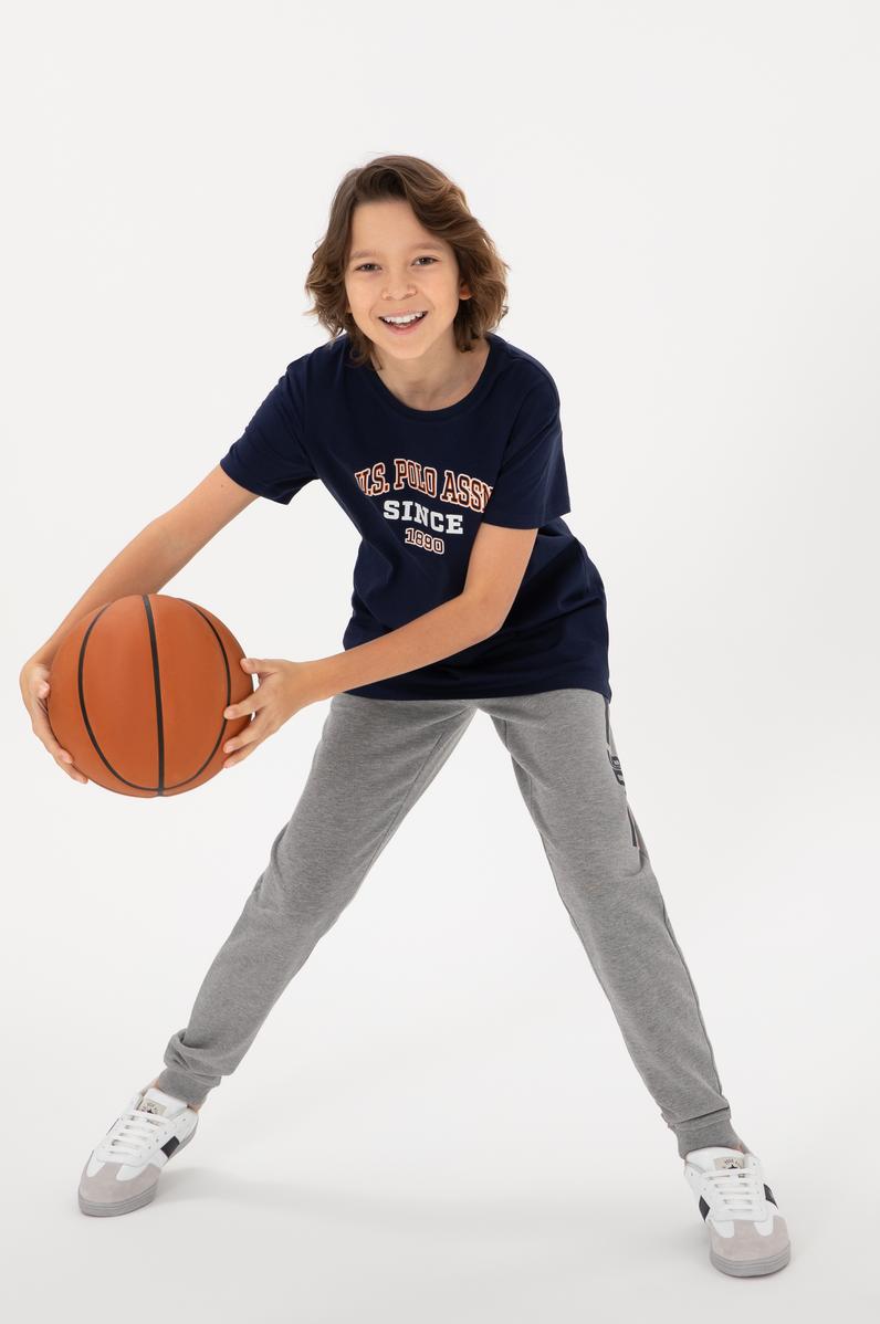 Erkek Çocuk Gri Melanj Eşofman Altı