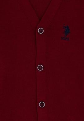 Erkek Çocuk Bordo Triko Hırka - 50295571036