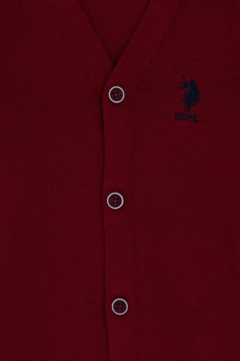 Erkek Çocuk Bordo Triko Hırka - 50295571036