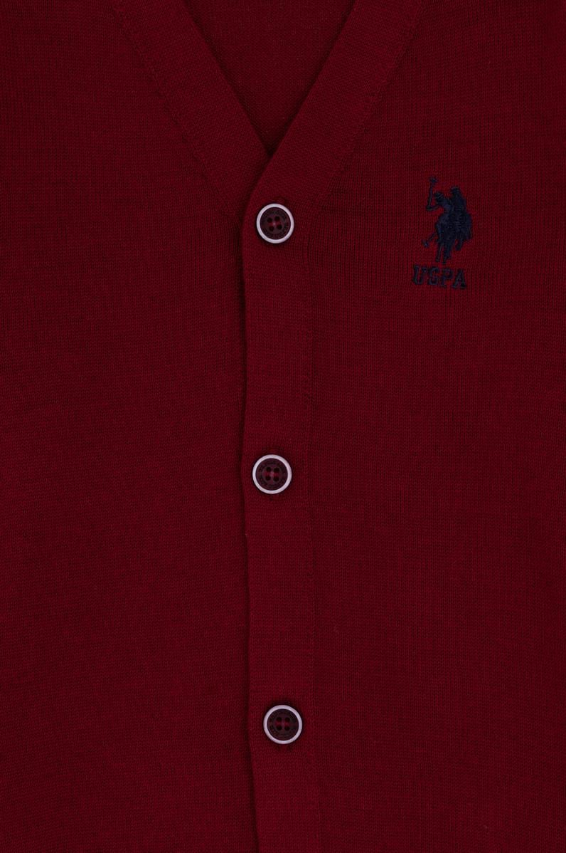 Erkek Çocuk Bordo Triko Hırka