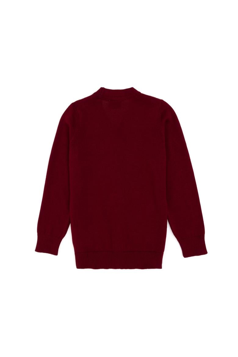 Erkek Çocuk Bordo Triko Hırka - 50295571036