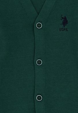 Erkek Çocuk Koyu Yeşil Triko Hırka - 50295571053