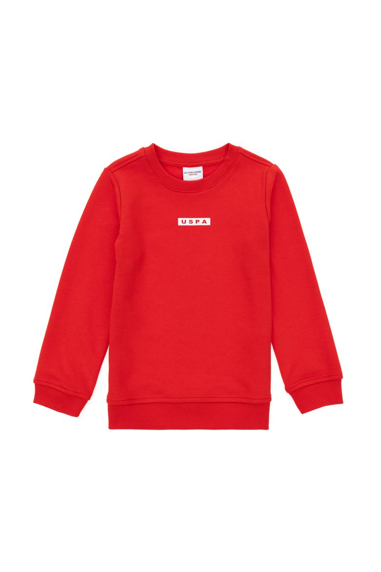 Erkek Çocuk Kırmızı Bisiklet Yaka Sweatshirt - 50293567007
