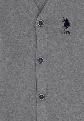 Erkek Çocuk Gri Melanj Triko Hırka - 50295571014