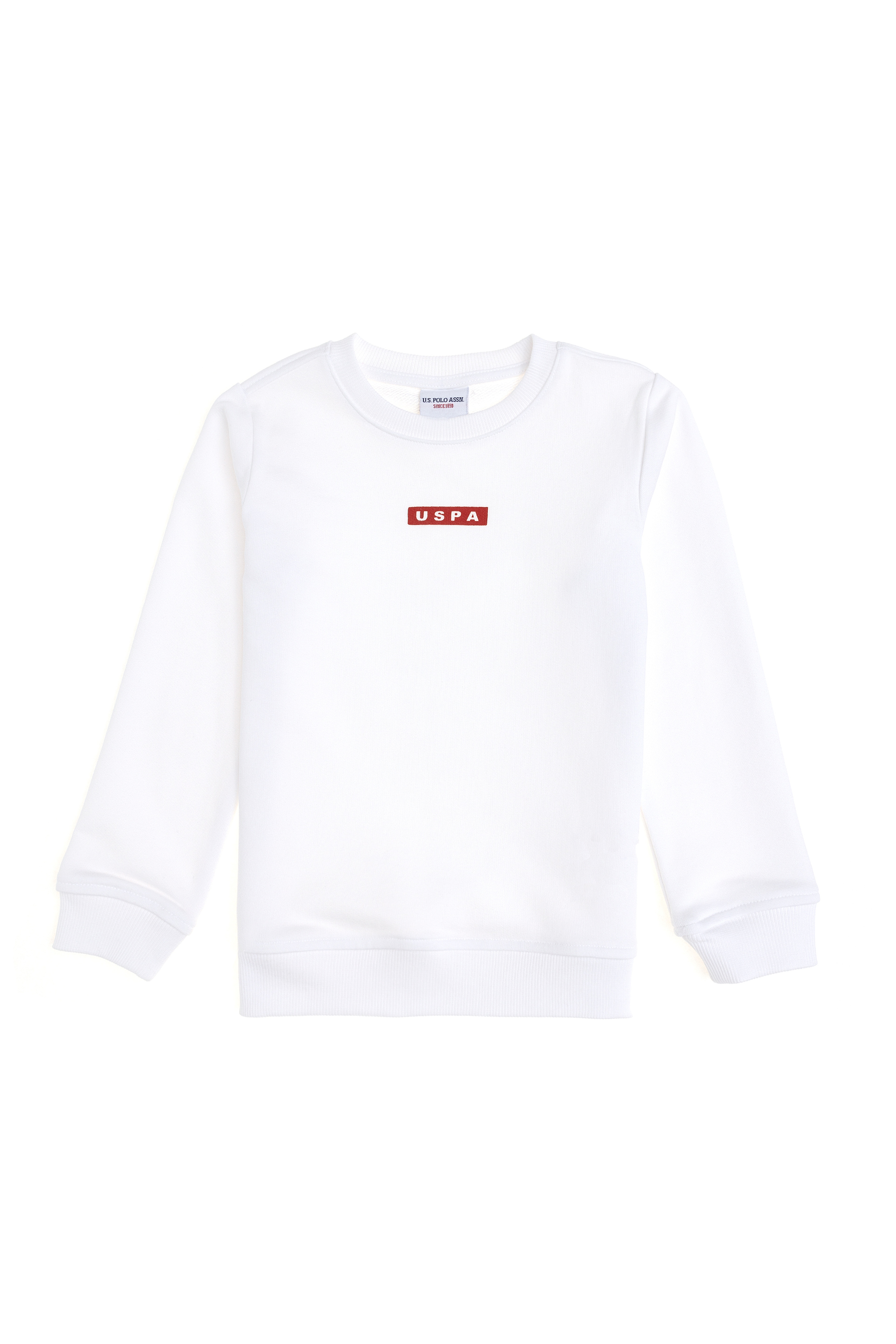 Erkek Çocuk Beyaz Bisiklet Yaka Sweatshirt - Image 4