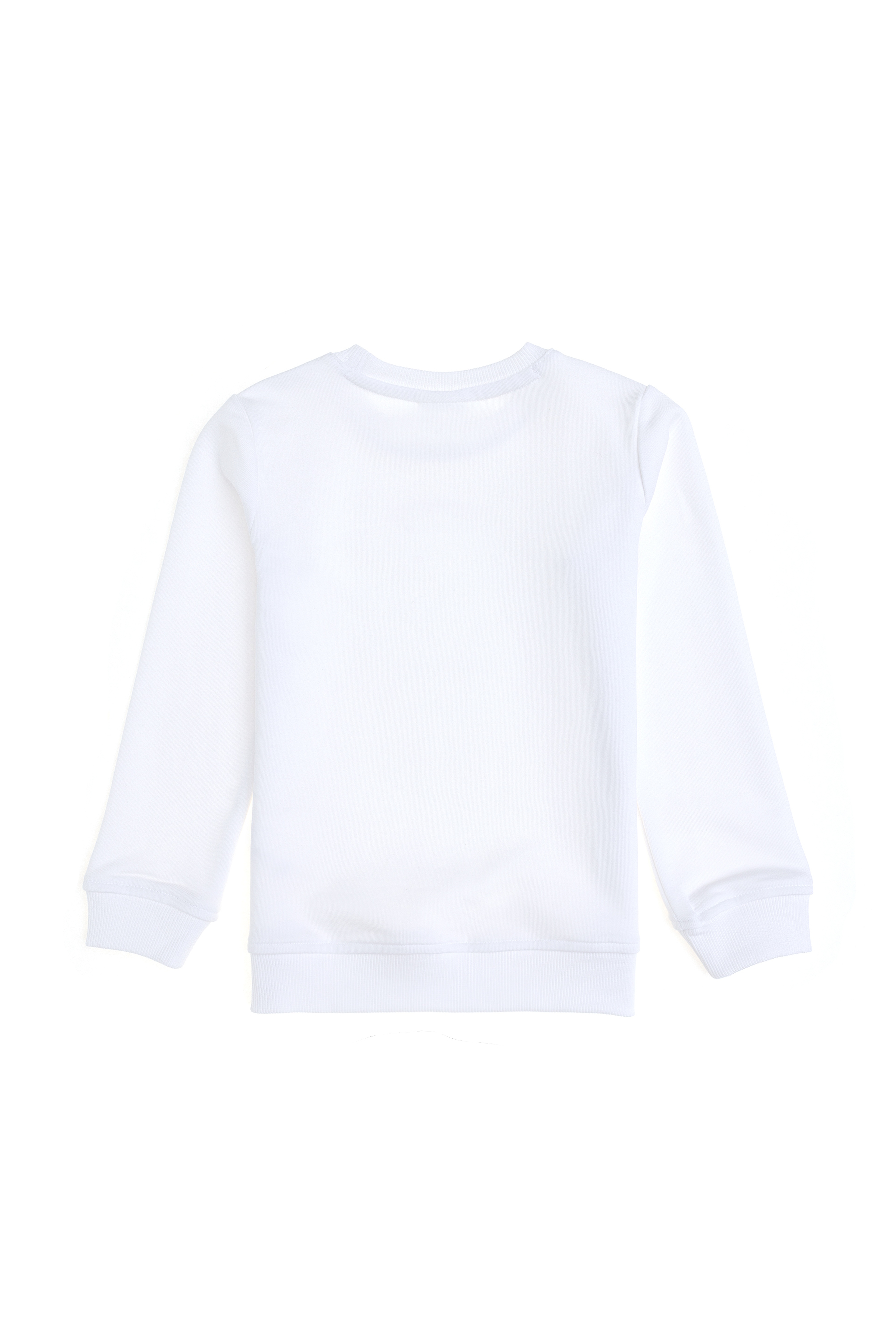 Erkek Çocuk Beyaz Bisiklet Yaka Sweatshirt - Image 5