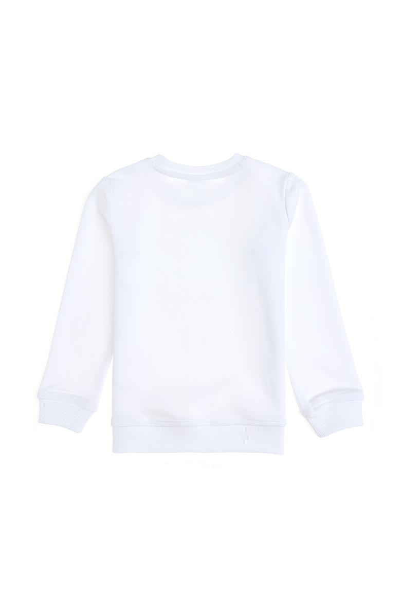 Erkek Çocuk Beyaz Bisiklet Yaka Sweatshirt - 50293567015