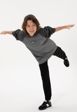 Erkek Çocuk Siyah Kanvas Pantolon - 50298581020